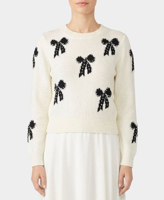 Sweater w/ Bows & Rhinestones view 