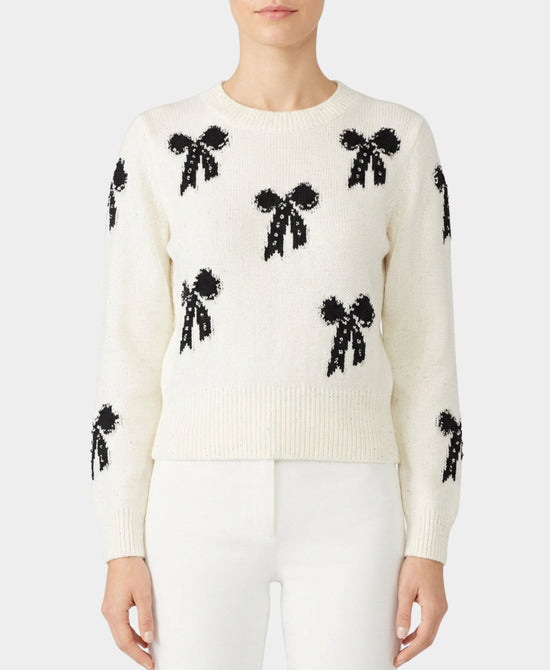 Sweater w/ Bows & Rhinestones view 