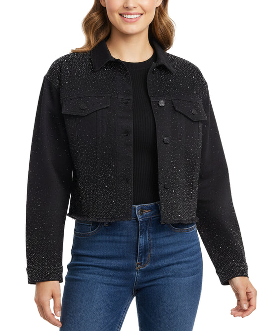 Denim Jacket w/ Crystals view 