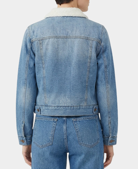 Denim Jacket w/ Sherpa Trim view 