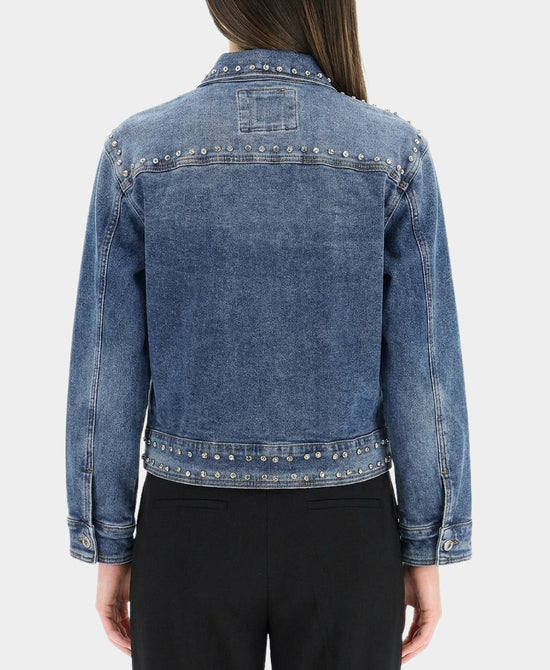 Denim Jacket w/ Rhinestones & Studs view 