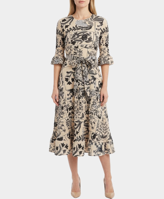 Plisse Micro Pleat Floral Dress view 1