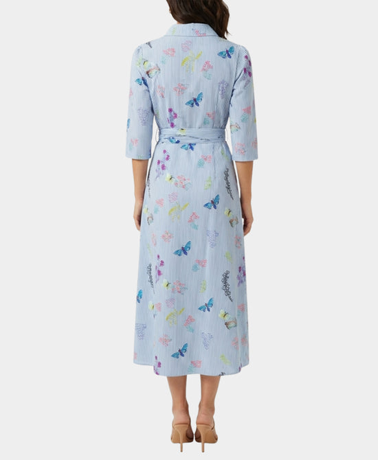 Butterfly & Flower Striped Dress view 2