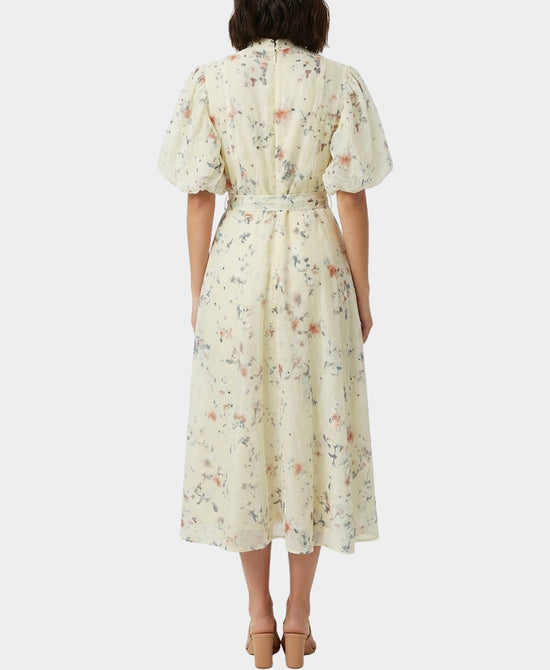 Floral Print Midi Dress w/ Rhinestones view 2