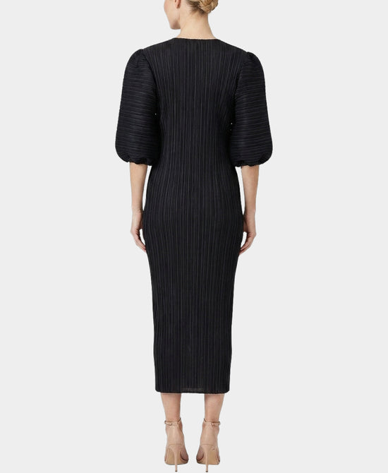 
Plisse Micro Pleat Dress in BLACK MULTI view 2