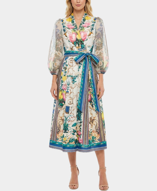 Floral Print Wrap Dress view 1