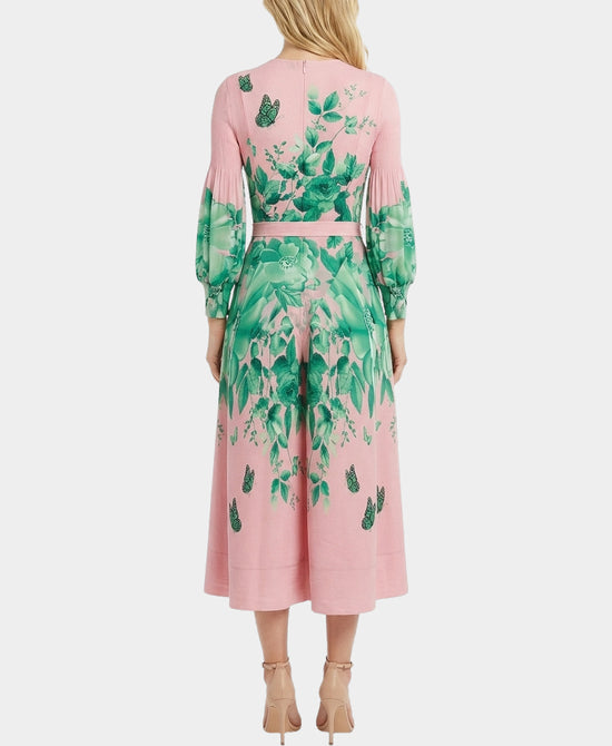 Floral Plisse Micro Pleat Dress view 2