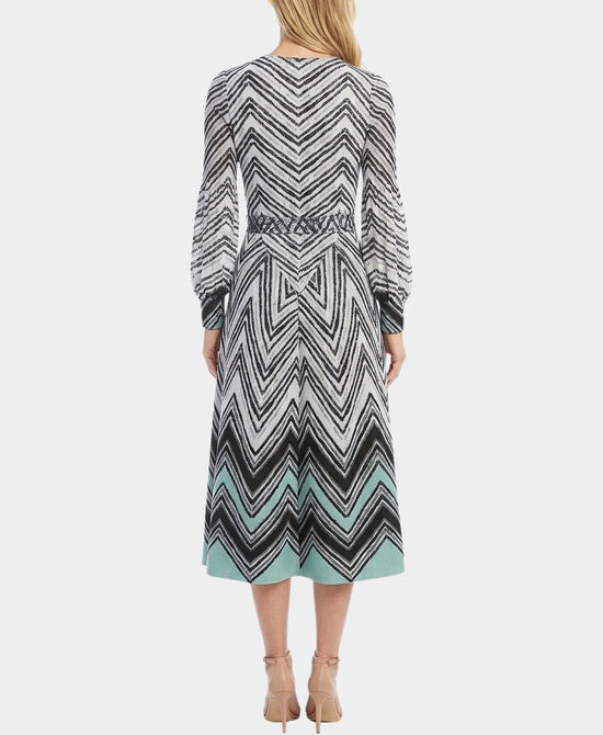 Zig Zag Plisse Micro Pleat Dress view 2
