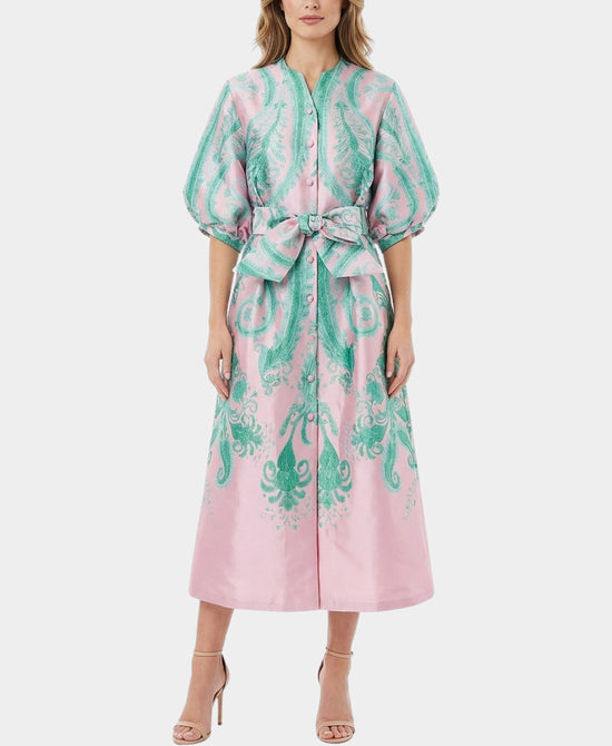 Baroque Print Maxi Dress view 1