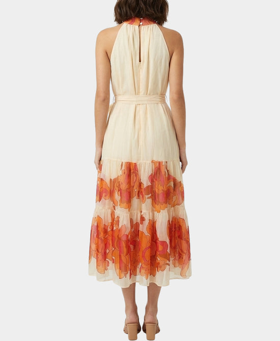 Floral Tiered Halter Maxi Dress view 2
