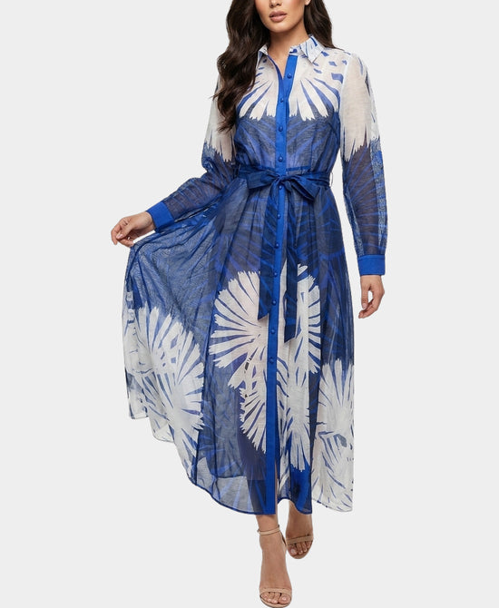 
Print Maxi Dress in BLUE/WHITE view 1