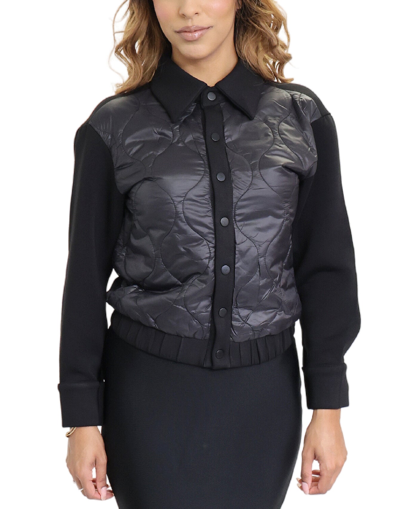 Scuba Bomber Jacket w/ Quilted Detail image 1