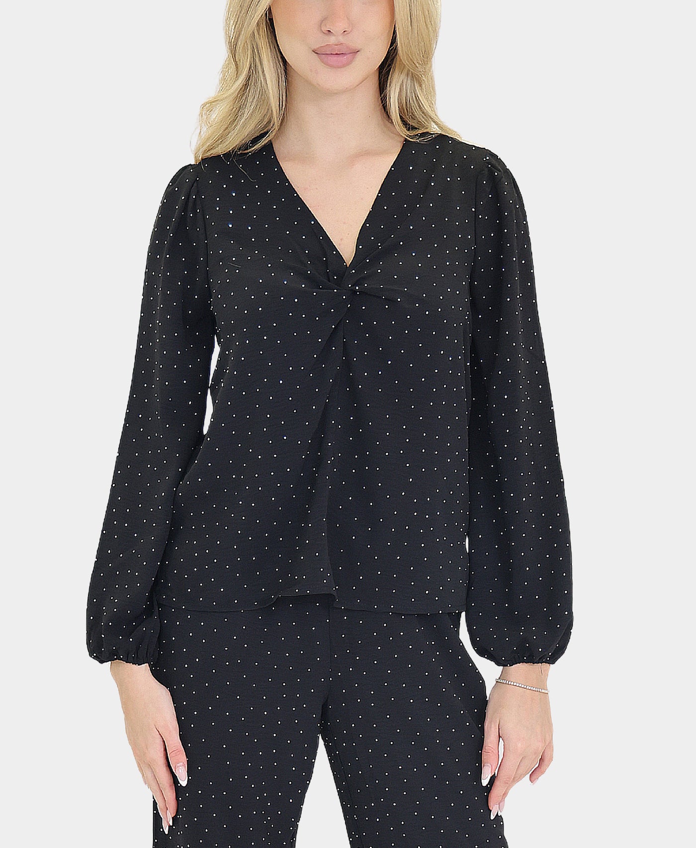 Mini Crystal Twist Front Blouse view 1