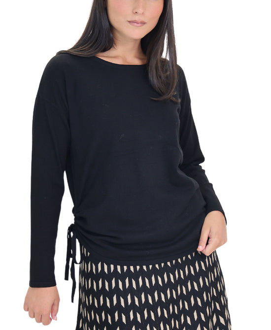 Knit Top w/ Ruched Sides view 