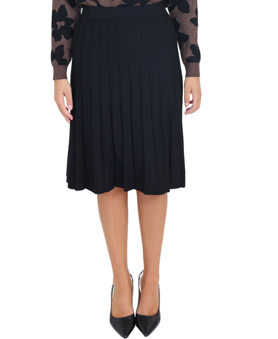 Pleated Knit Skirt view 