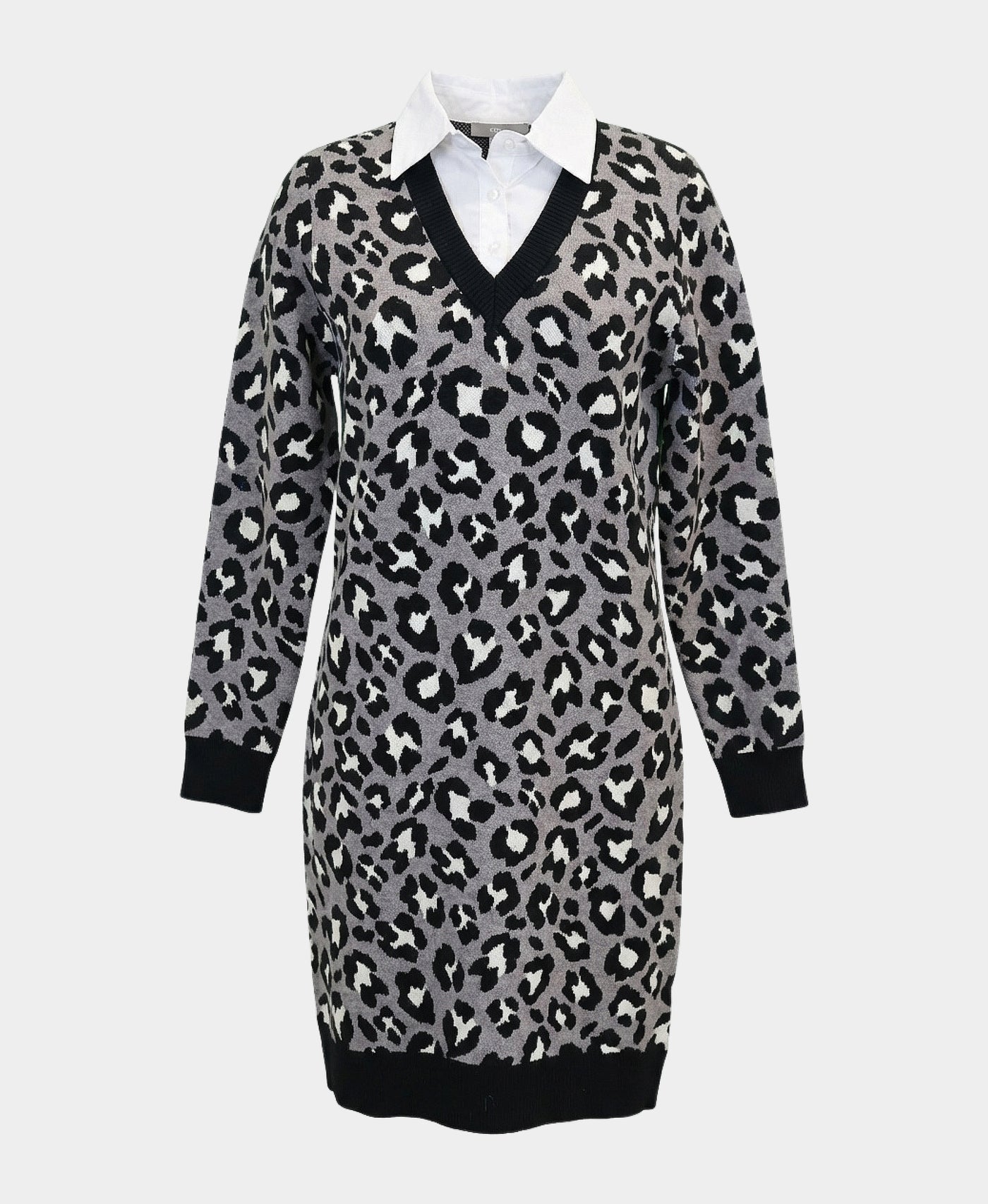 Knit & Shirt Combo Dress view 3