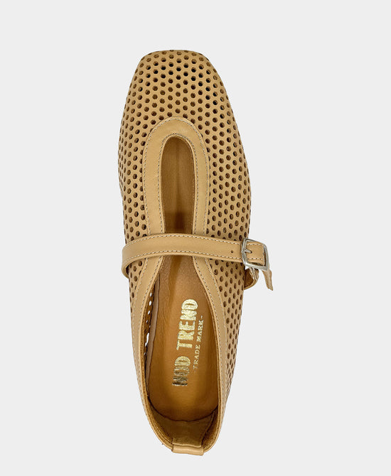 
Leather Mary Jane Ballet Flat in NUDE view 2