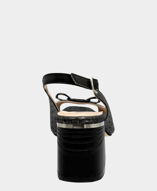 
Leather Printed Heeled Slingback in BLACK view 2