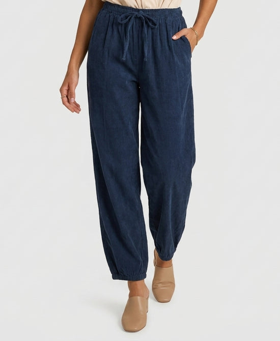 
Pinwale Corduroy Balloon Pants in NAVY view 1
