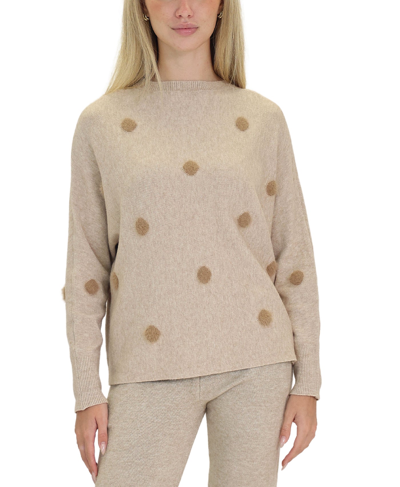 Sweater w/ Fuzzy Dots