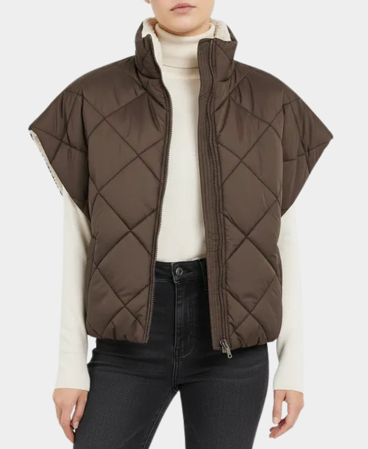 トップス W Double Front Double Vest Vest, Dobie