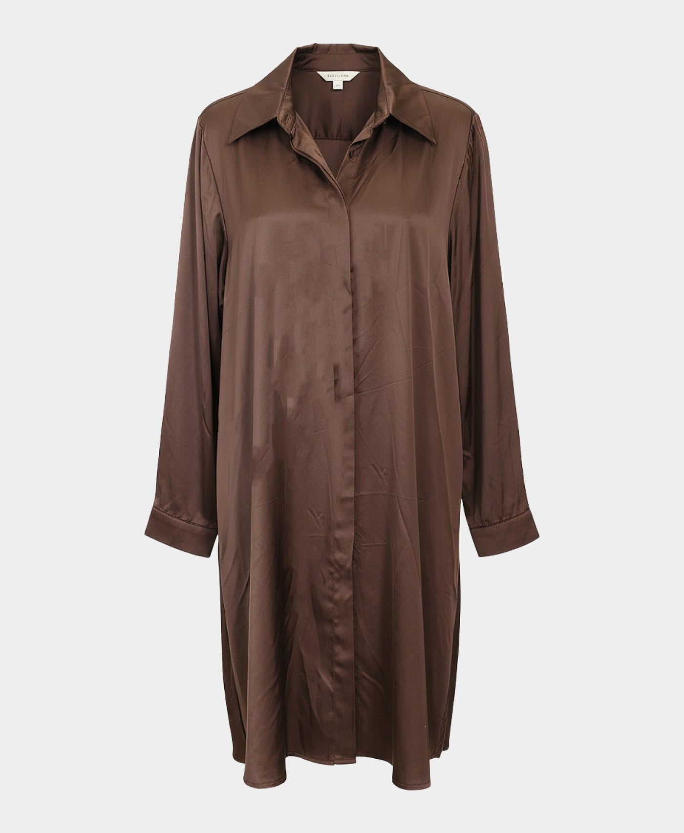 Satin Shirt Dress view 1
