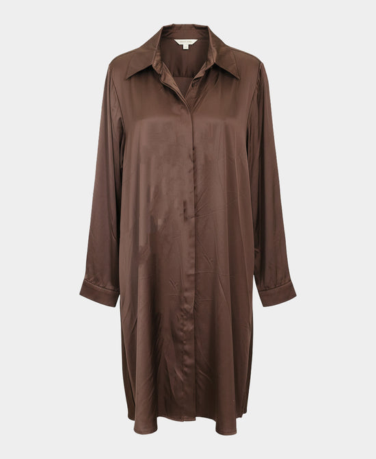 Satin Shirt Dress view 