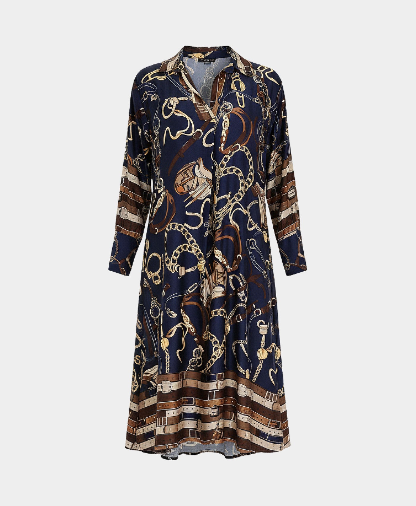 Chain Print Satin Dress view 2