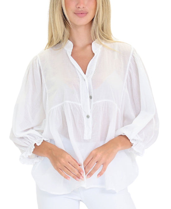 Hi-Lo Cotton Blouse view 