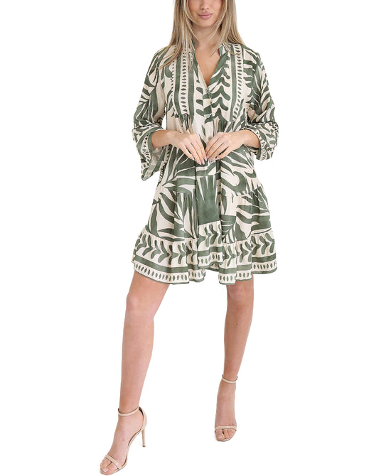 Palm Leaf Print Dress view 