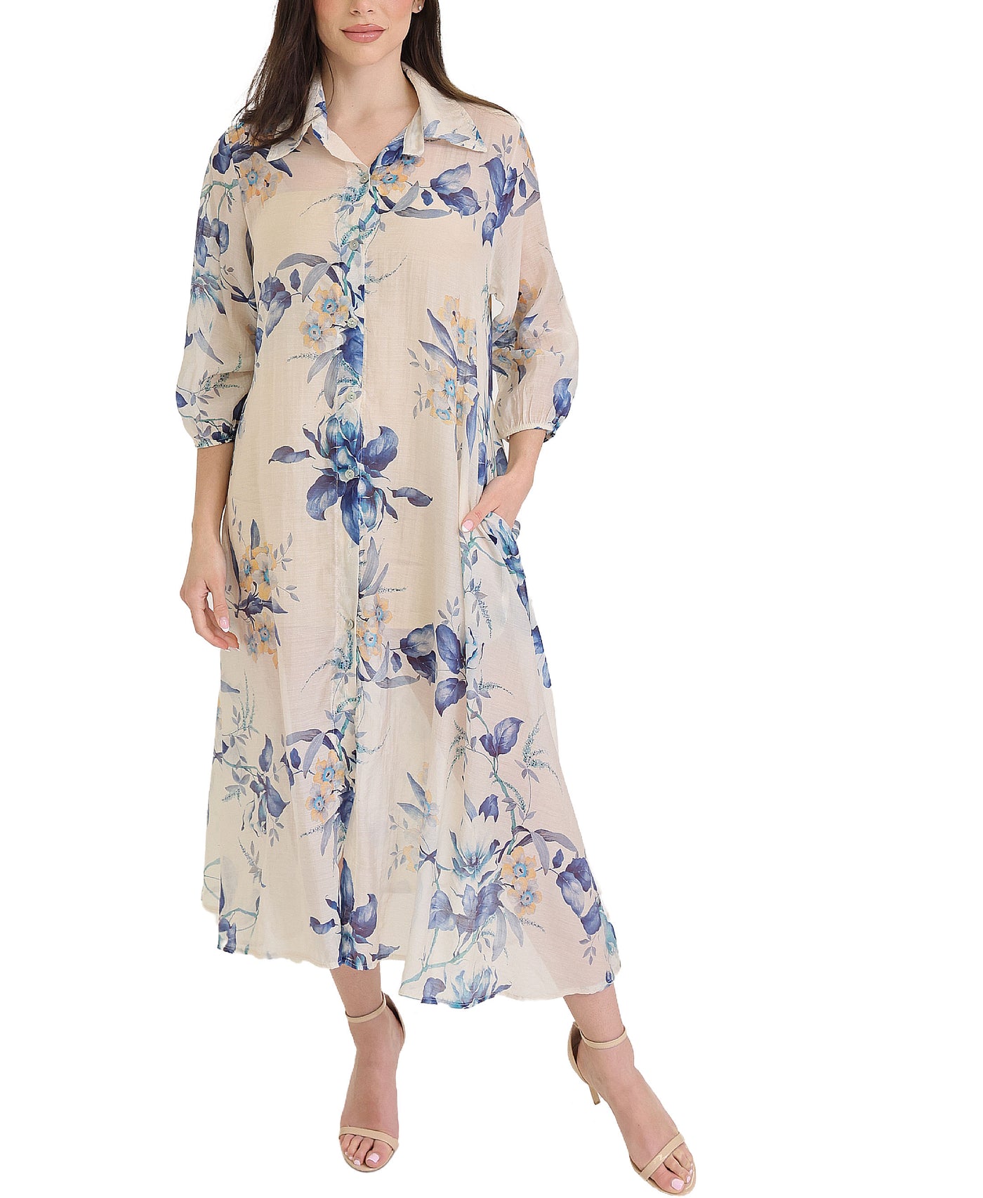 Floral Shirt Dress view 1