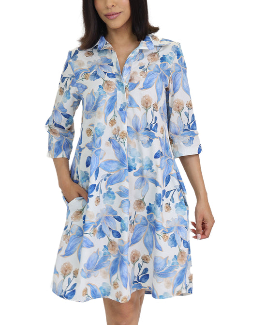 Floral Print Shirt Dress view 