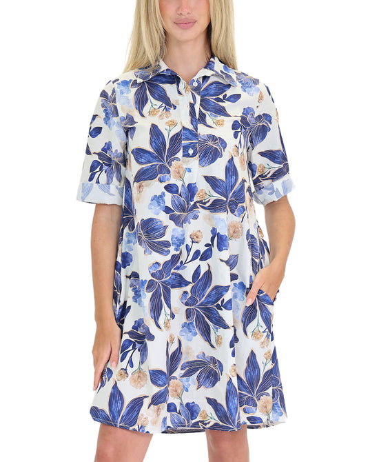 Floral Print Shirt Dress view 