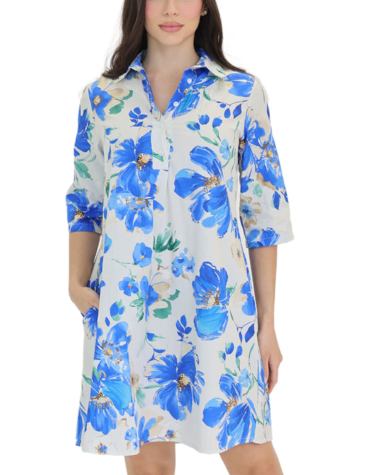 Floral Print Shirt Dress view 