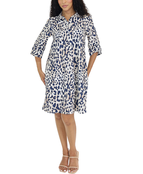 Animal Print Shirt Dress view 