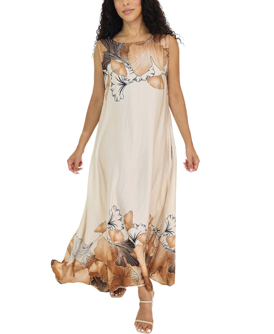 Printed Silk Maxi Dress view 