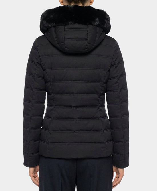 Puffer Jacket w/ Faux Fur Trim Hood view 