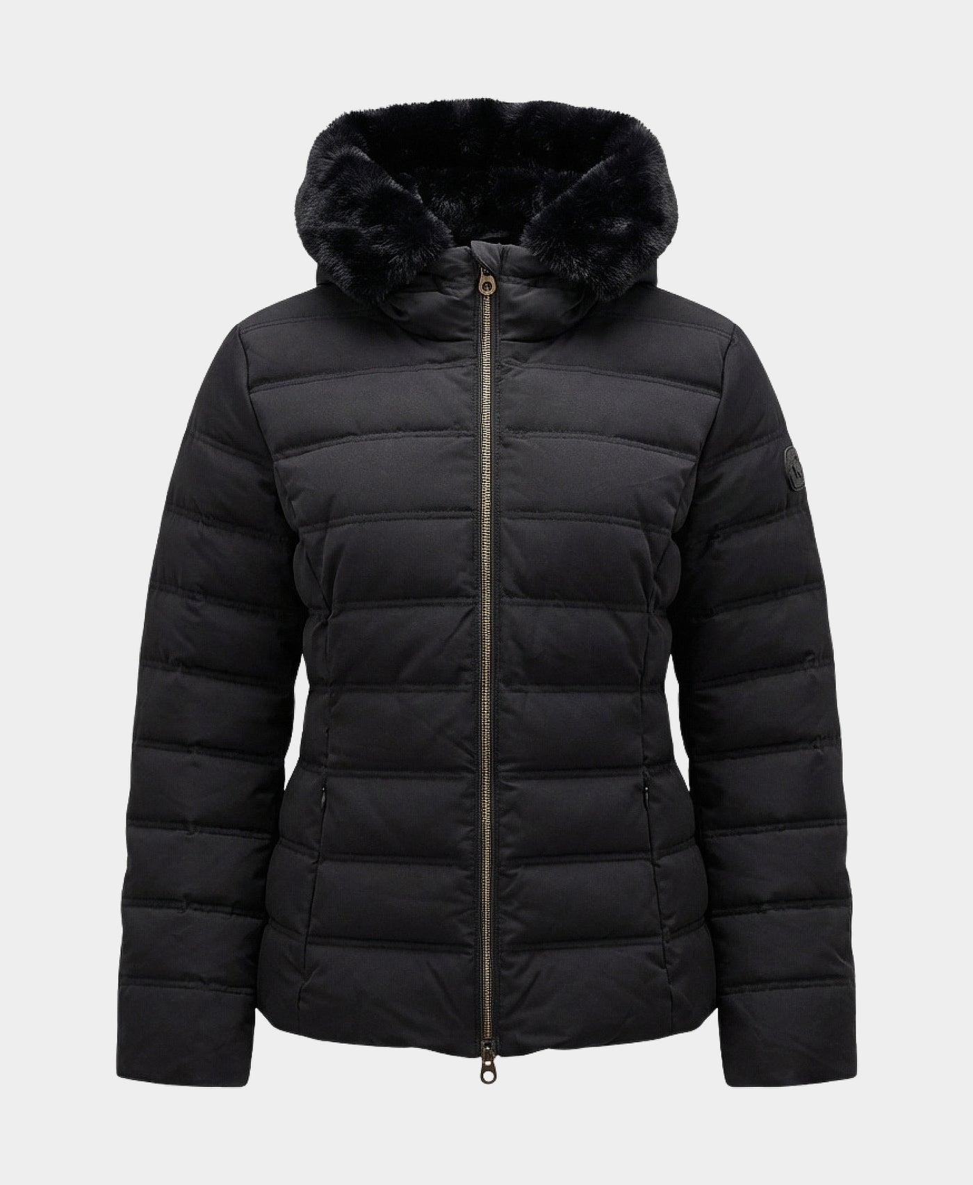 Puffer Jacket w/ Faux Fur Trim Hood view 3