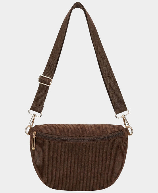 
Corduroy Fanny Pack Bag in CHOCOLATE view 2