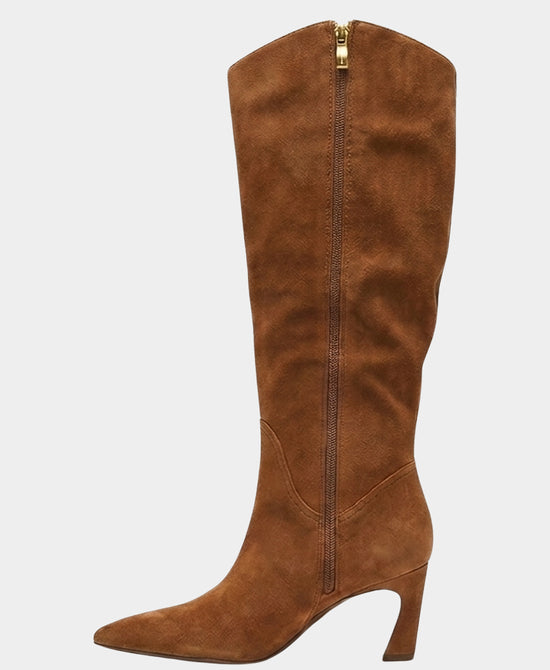 
Suede Knee High Boot in DARK CHESTNUT view 2