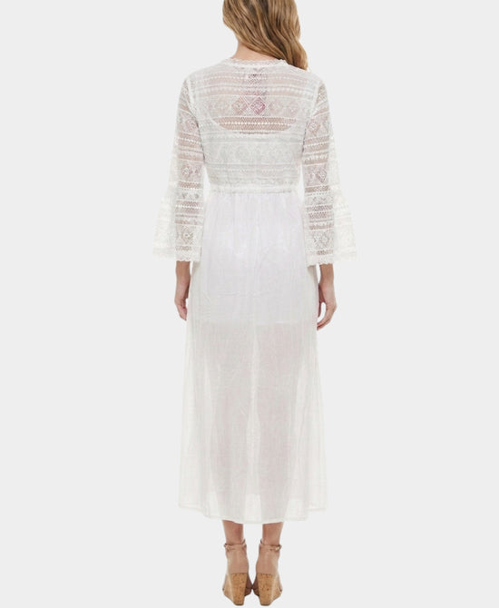 
Lace Swim Cover-Up in IVORY view 2