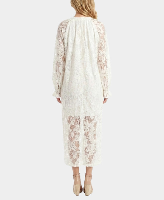 
Lace Dress Swim Cover-Up in IVORY view 2