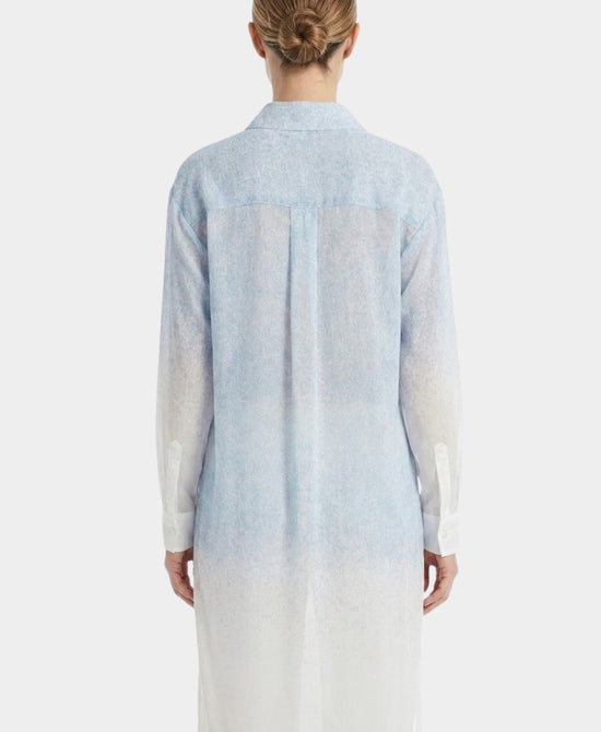 
Ombre Shirt Dress Swim Cover-Up in BLUE/WHITE view 2