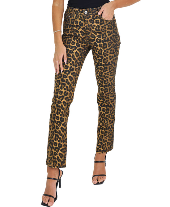 Straight Leg Animal Print Jeans view 