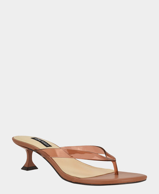 
Jelly Thong Heeled Sandal in BROWN view 1