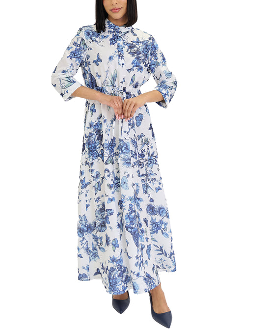 Flower & Butterfly Printed Maxi Dress view 