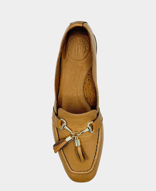 
Leather Tassel Loafer in BROWN view 2