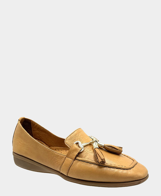 
Leather Tassel Loafer in BROWN view 1