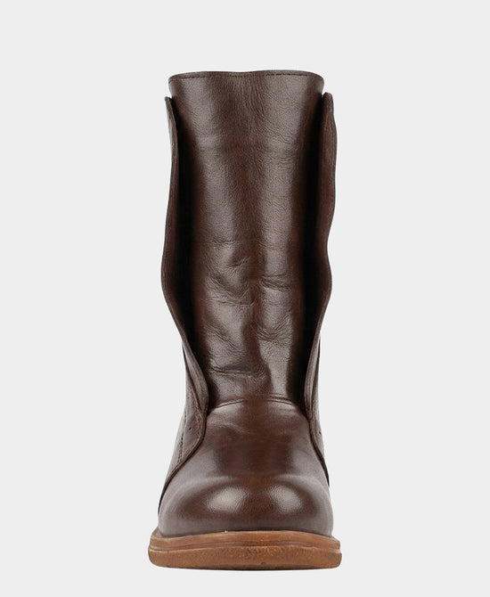 
Leather Perforated Boot in BROWN view 2