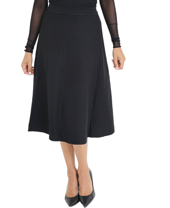 Pleated Knit Skirt view 